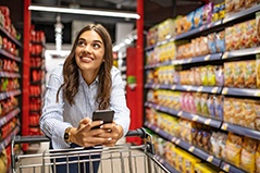 a woman at the grocery store